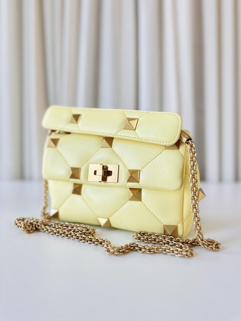 Valentino yellow Stud Roman bag - Image 4