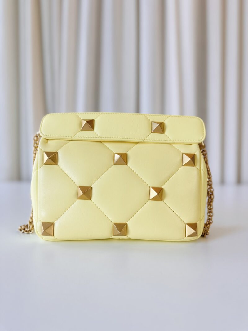 Valentino yellow Stud Roman bag - Image 5