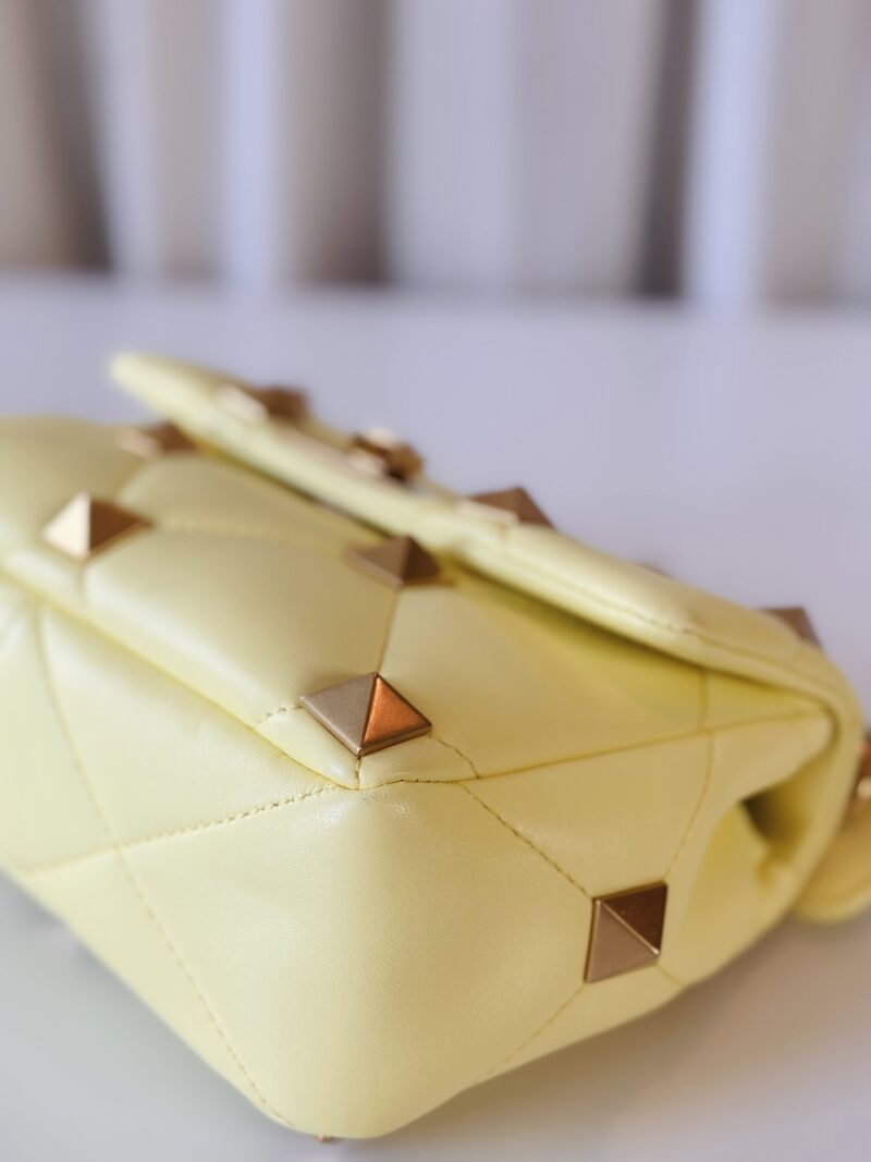 Valentino yellow Stud Roman bag - Image 8