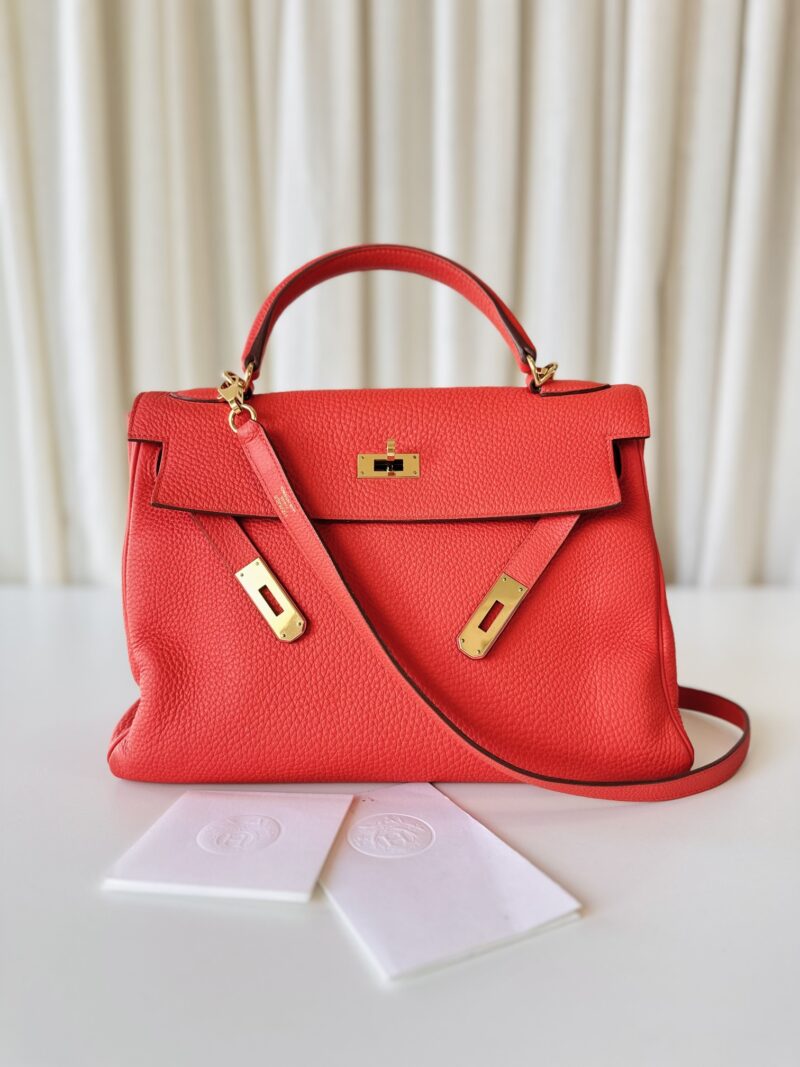 Hermes Kelly 32 capucine - Image 12