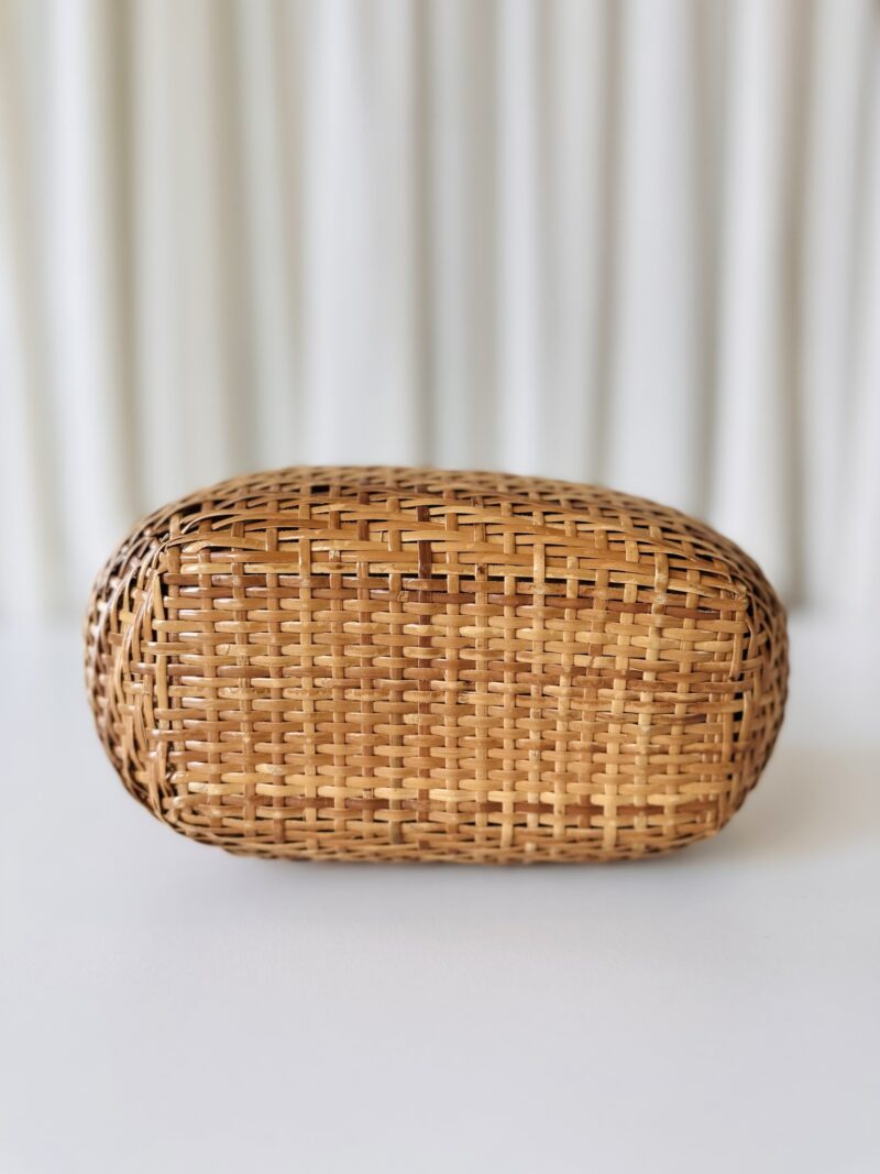 Rare Chanel denim rotan vanity - Image 4