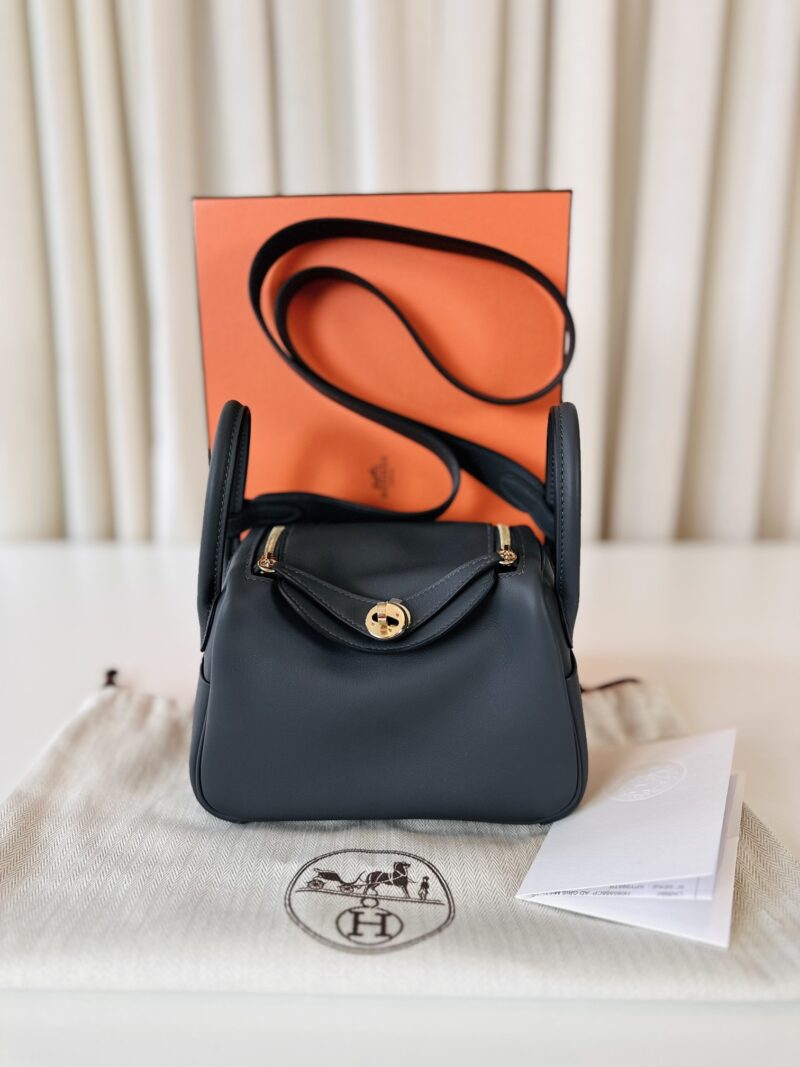 Hermes mini Lindy Gris Misty - Image 9
