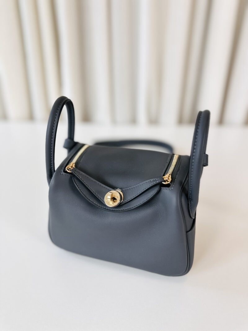 Hermes mini Lindy Gris Misty - Image 3