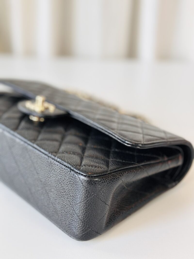 Chanel black vintage medium classic double flap bag - Image 7