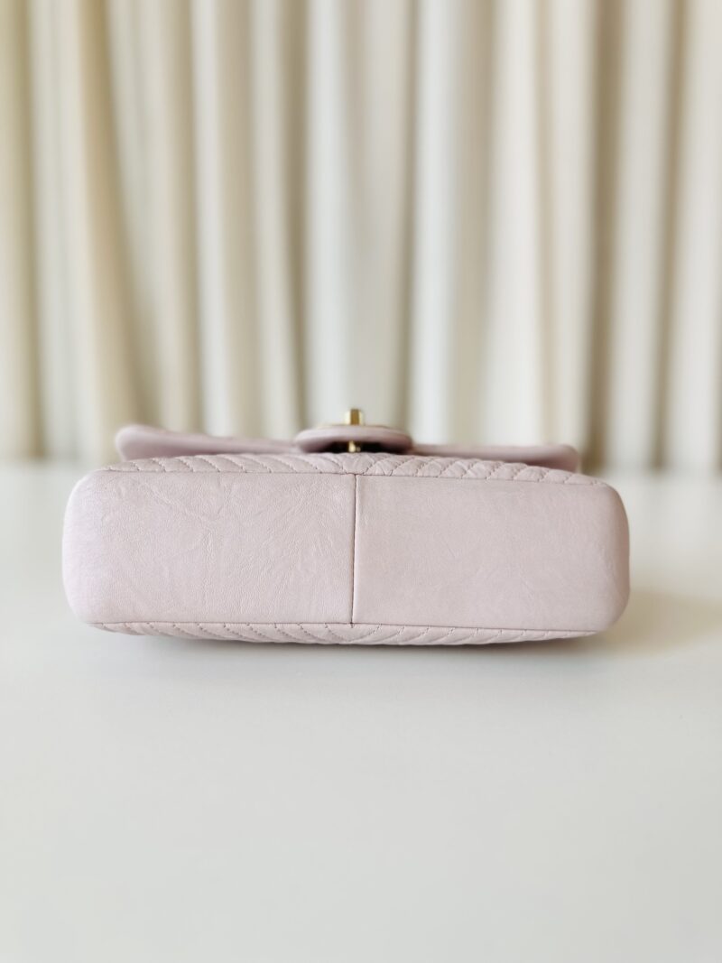 Chanel chevron single flap bag pink - Image 5