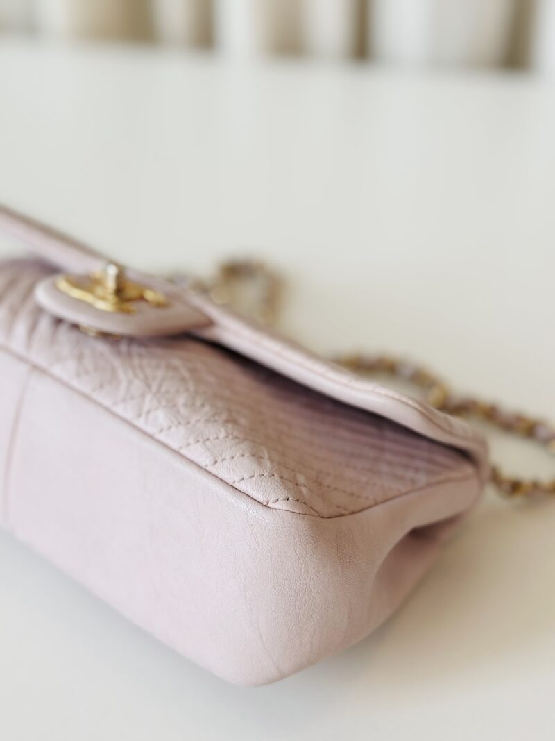 Chanel chevron single flap bag pink - Image 7