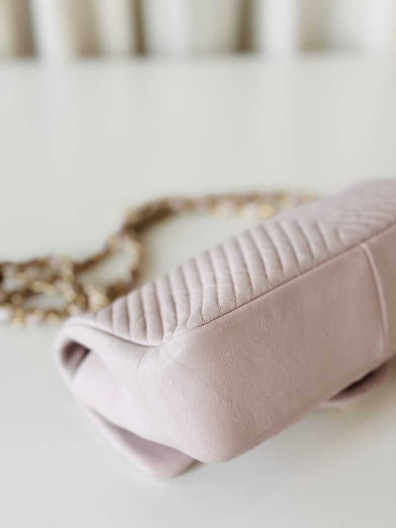 Chanel chevron single flap bag pink - Image 8