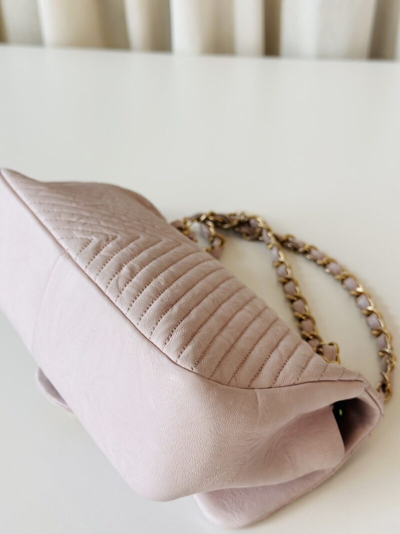 Chanel chevron single flap bag pink - Image 9