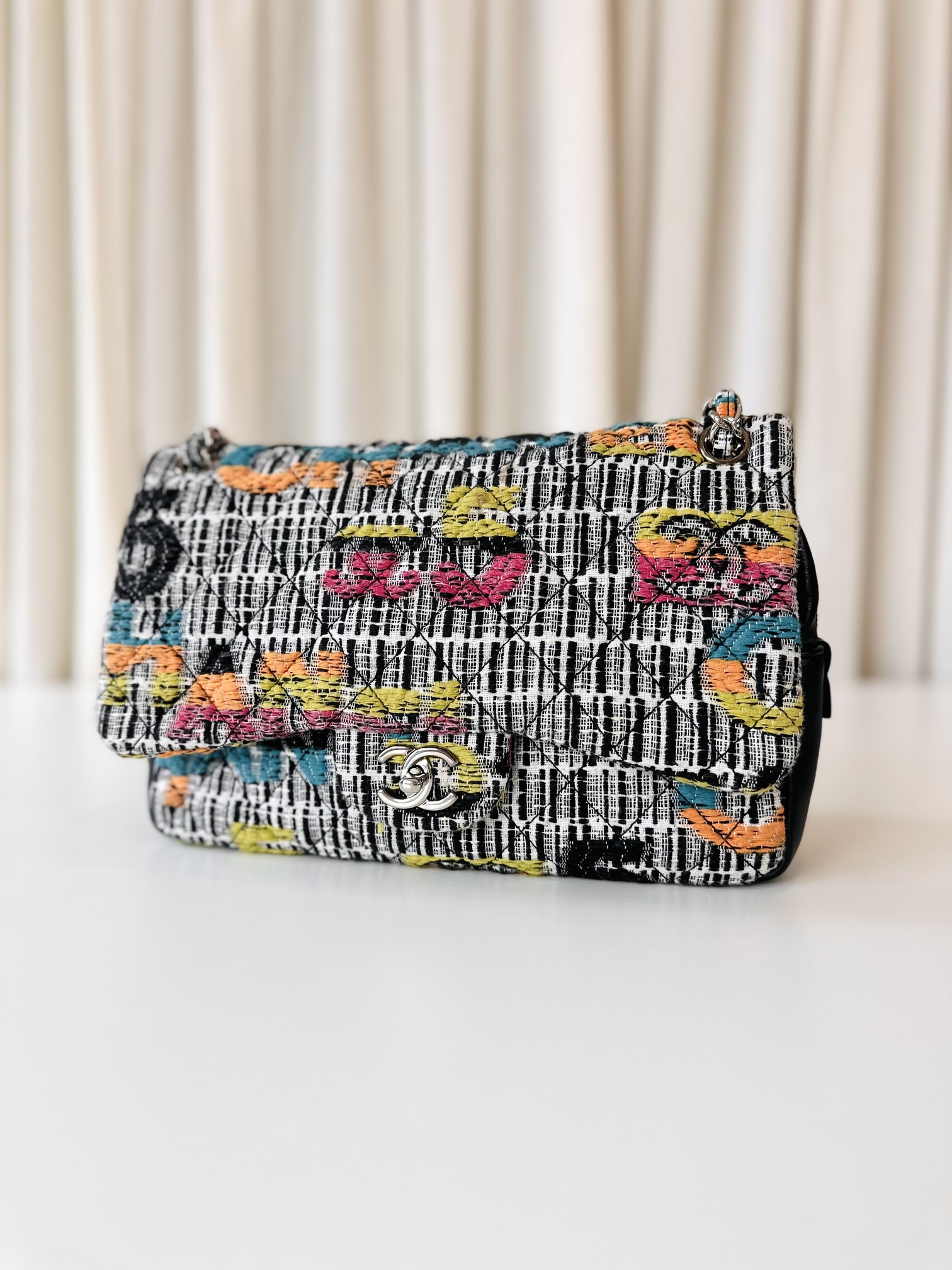 Chanel tweed single flap bag - Image 2