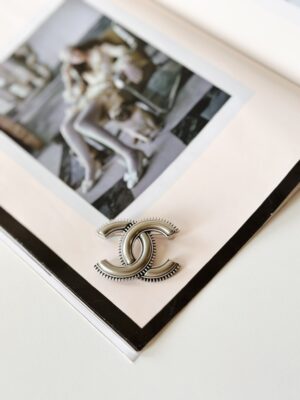 Chanel chrome brooch