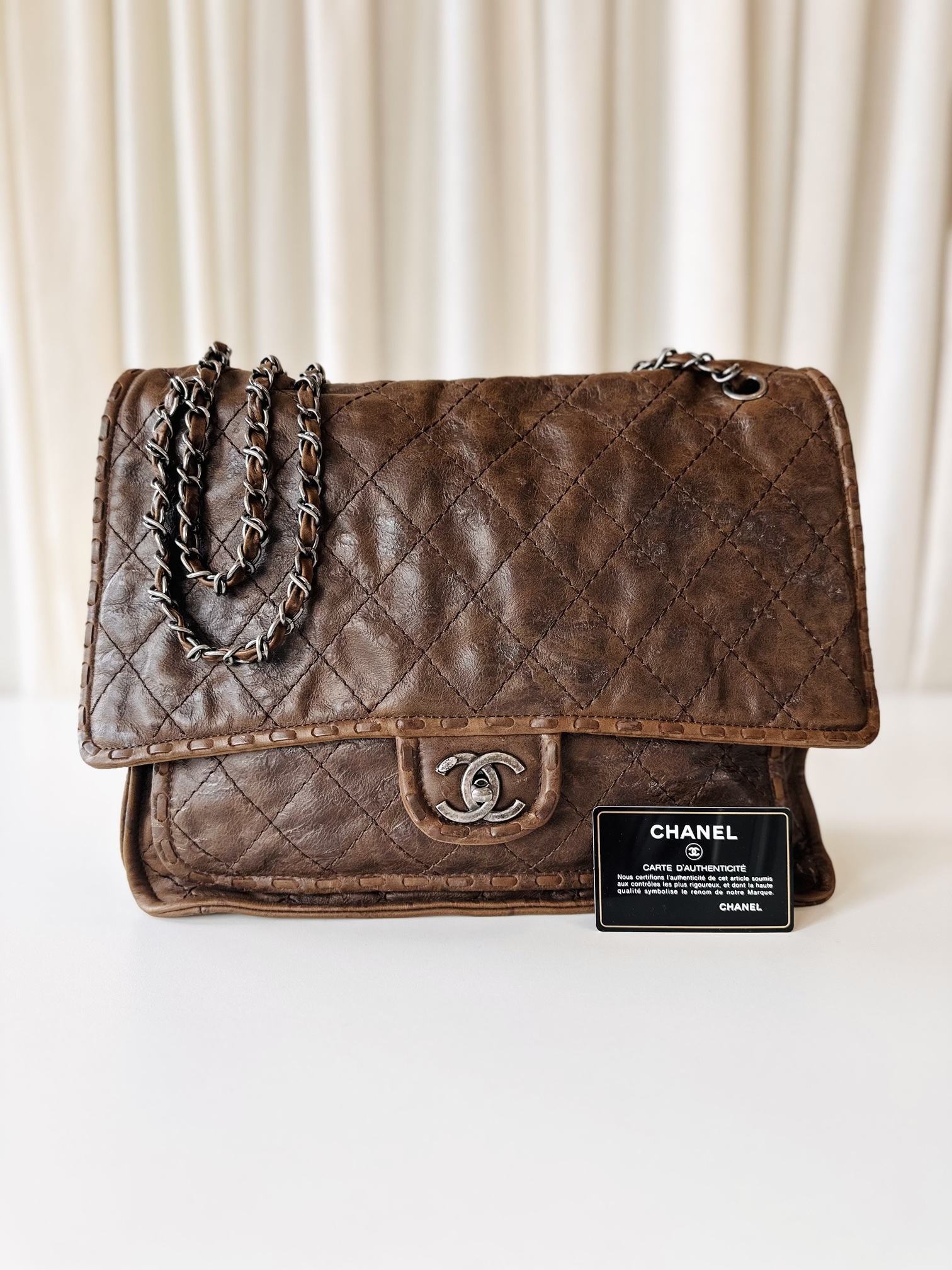 Chanel single flap bag Paris-Edinburgh collection - Image 12