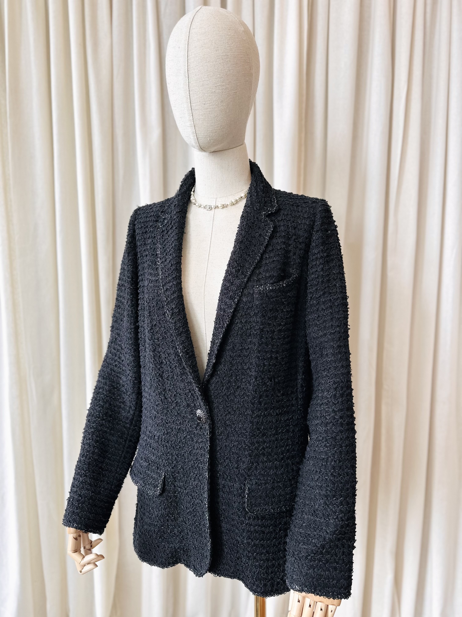 Chanel tweed black jacket - Image 2