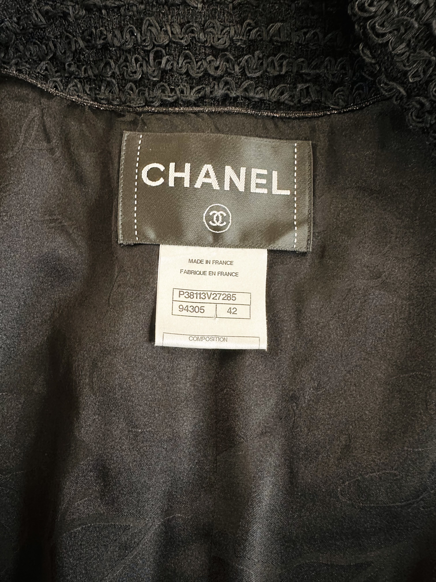Chanel tweed black jacket - Image 6