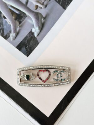 Chanel rhinestone brooch