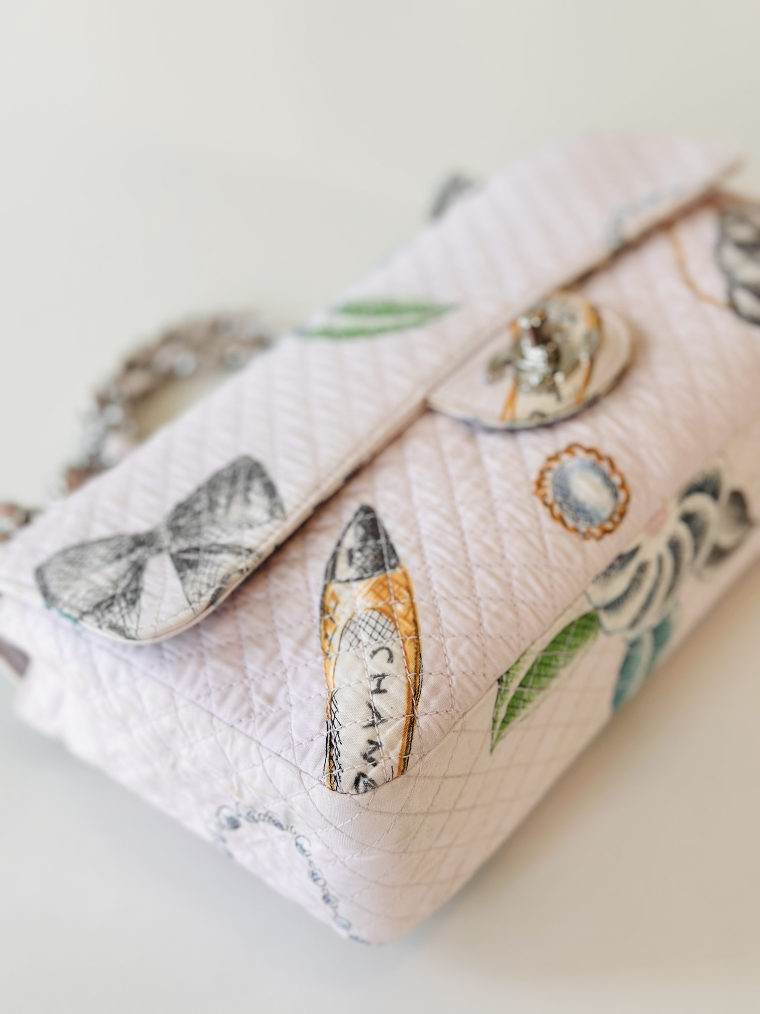 Chanel fabric single flap bag - Image 6