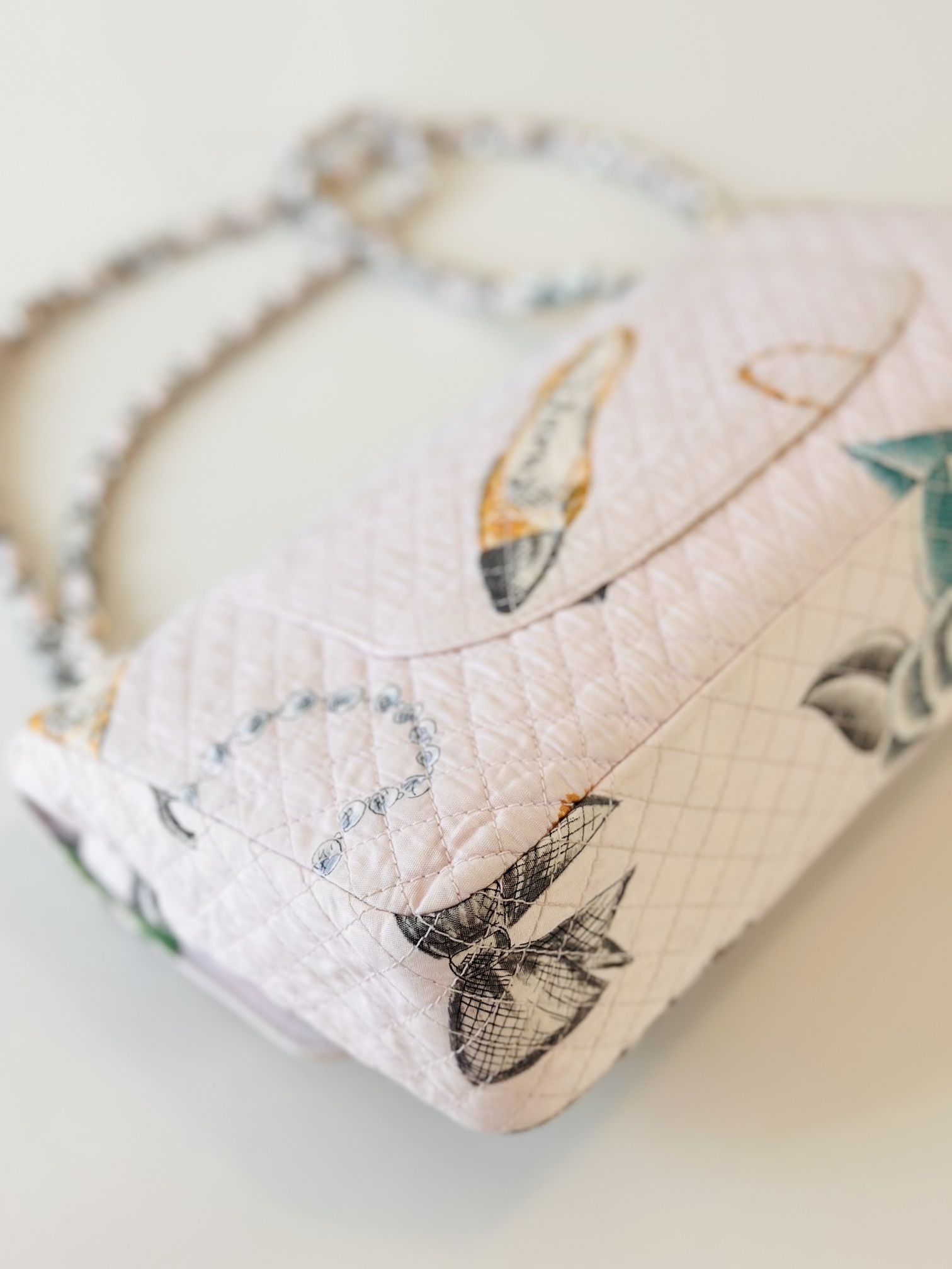 Chanel fabric single flap bag - Image 8