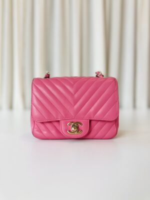 Chanel mini square pink