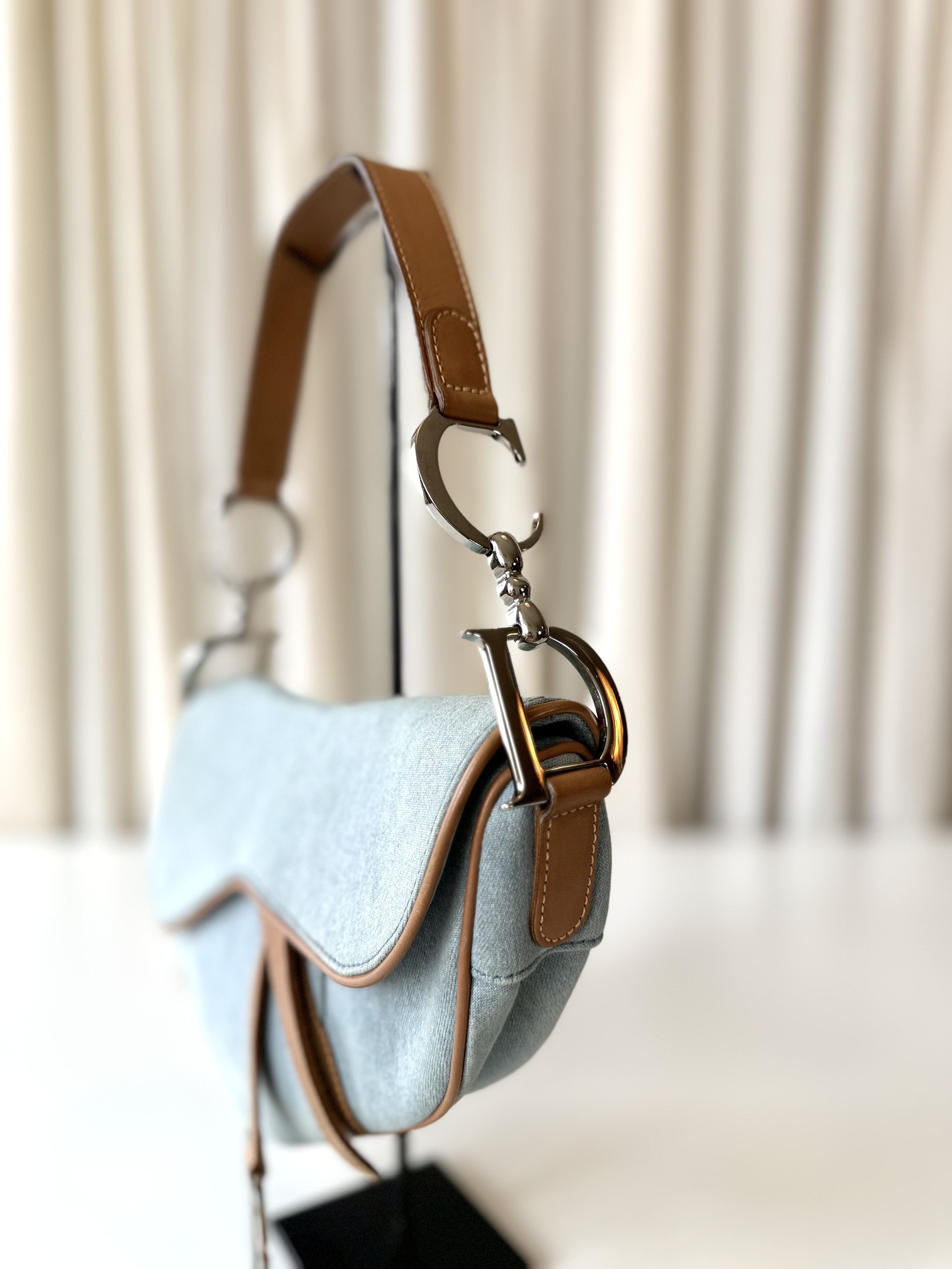 Dior vintage saddle bag denim - Image 4