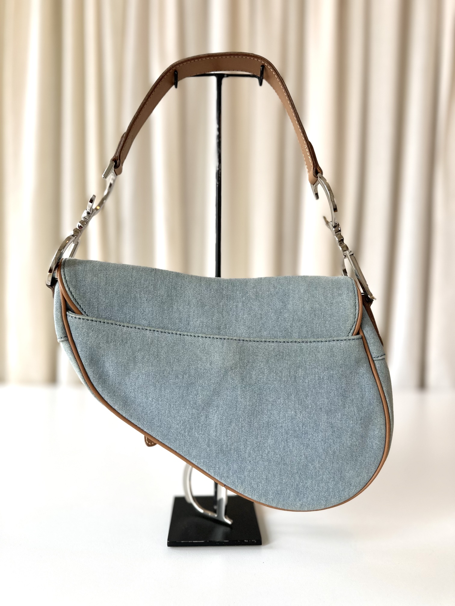 Dior vintage saddle bag denim - Image 5