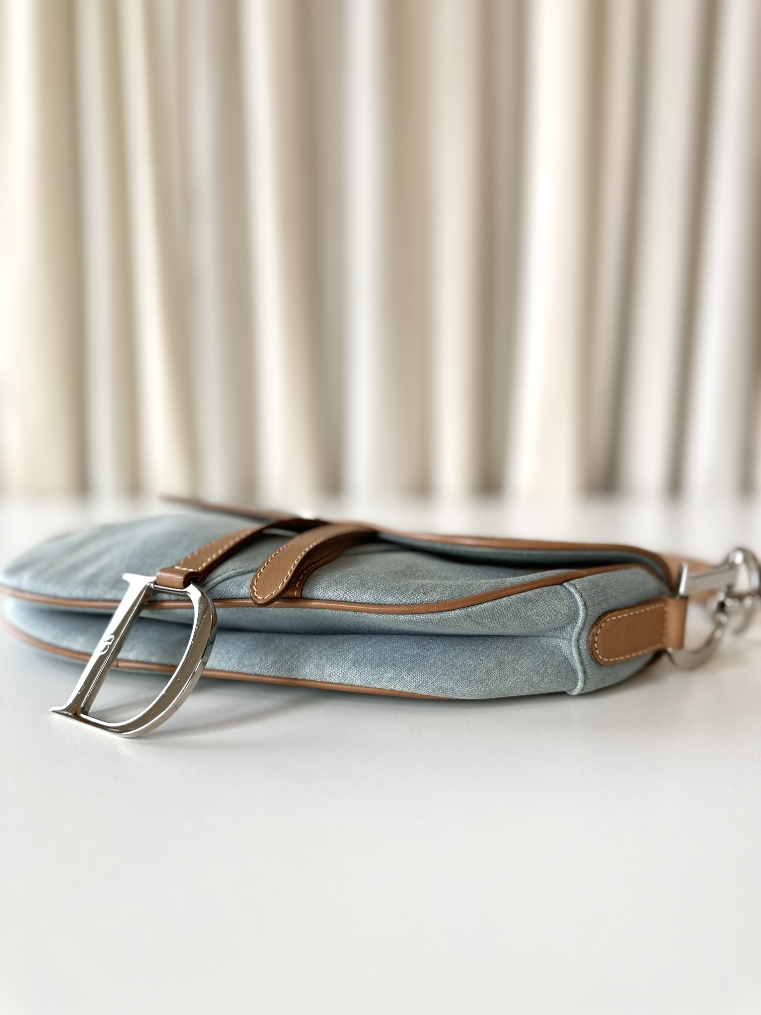 Dior vintage saddle bag denim - Image 7