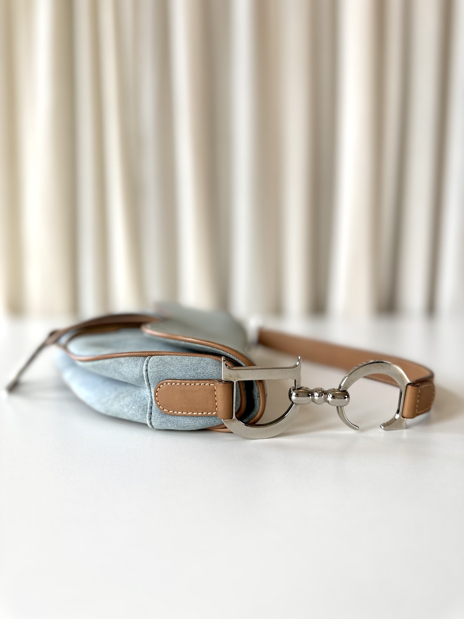 Dior vintage saddle bag denim - Image 8