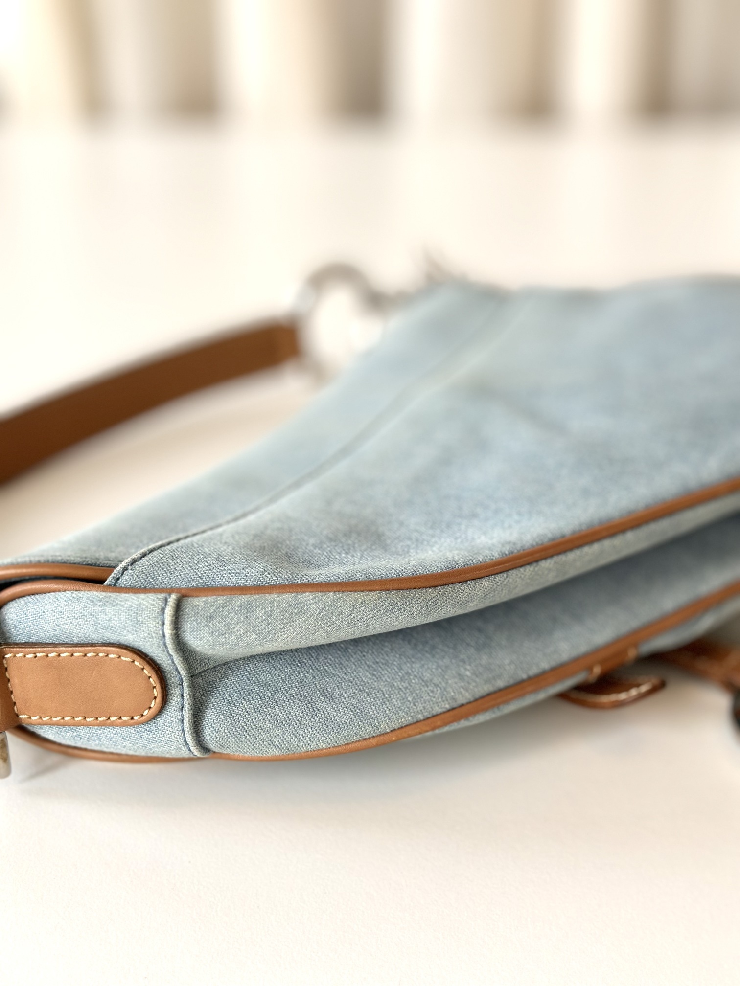 Dior vintage saddle bag denim - Image 12