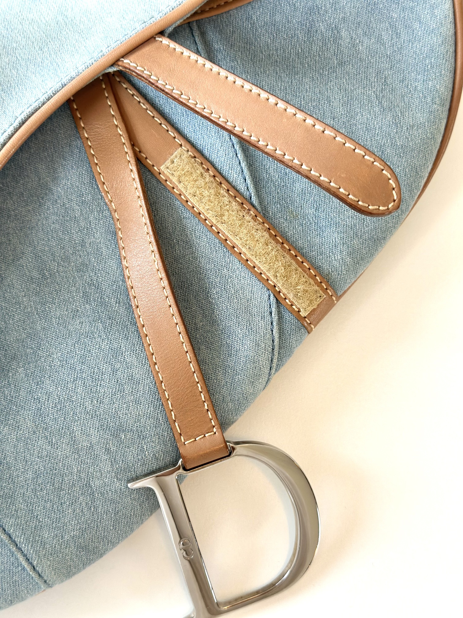 Dior vintage saddle bag denim - Image 15