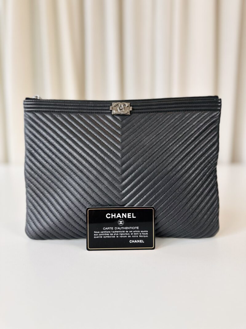 Chanel chevron boy clutch - Image 2