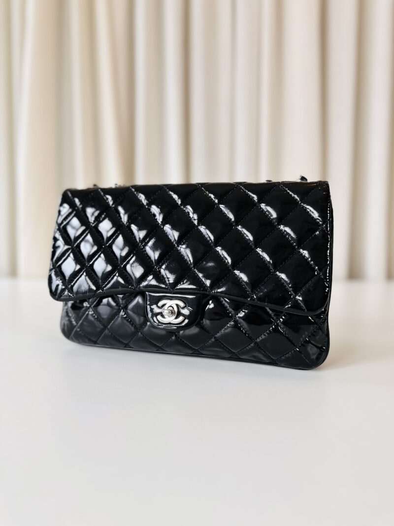 Chanel patent single flap bag - Image 2