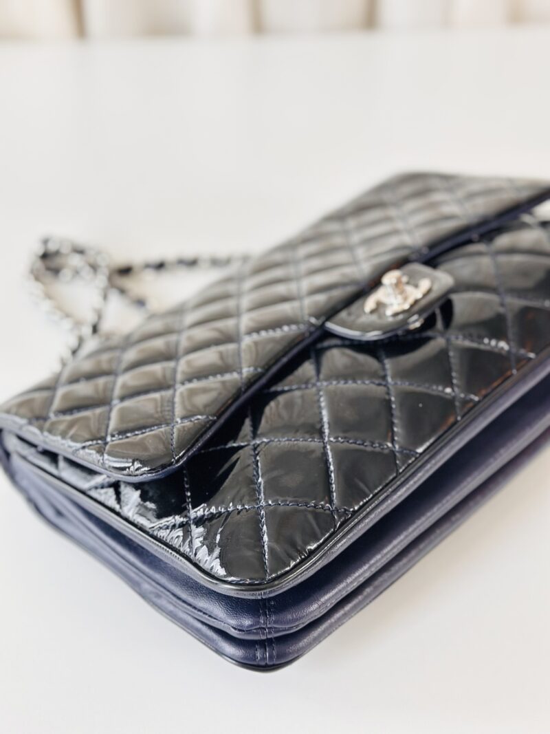 Chanel patent single flap bag - Image 8