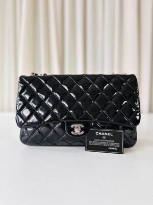 Chanel patent single flap bag
