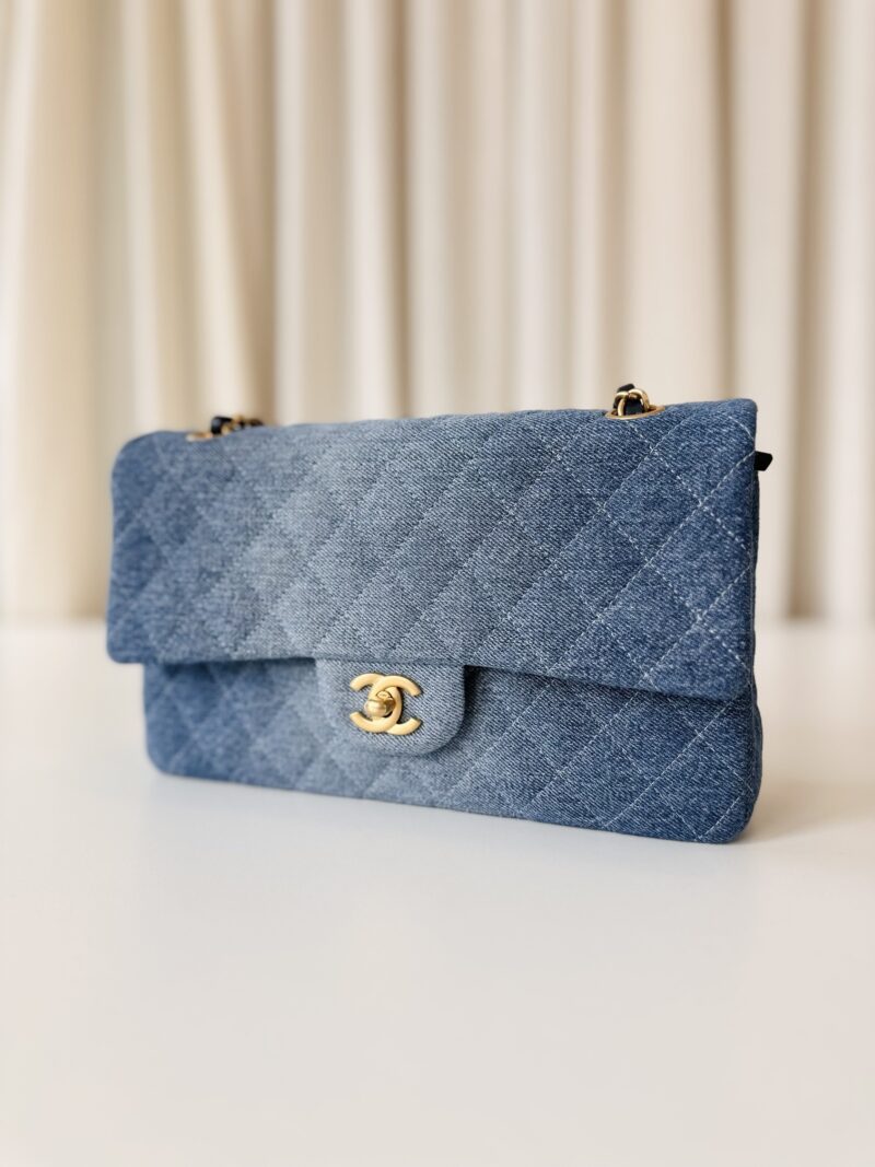 Chanel classic double flap bag denim - Image 2