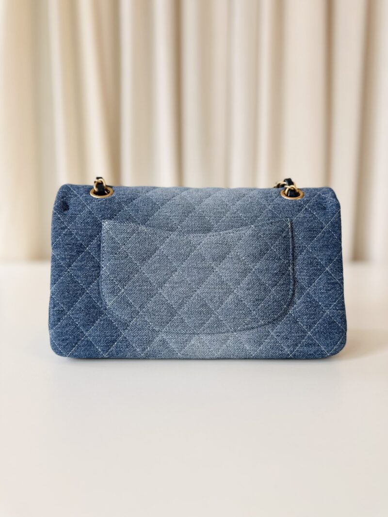 Chanel classic double flap bag denim - Image 4