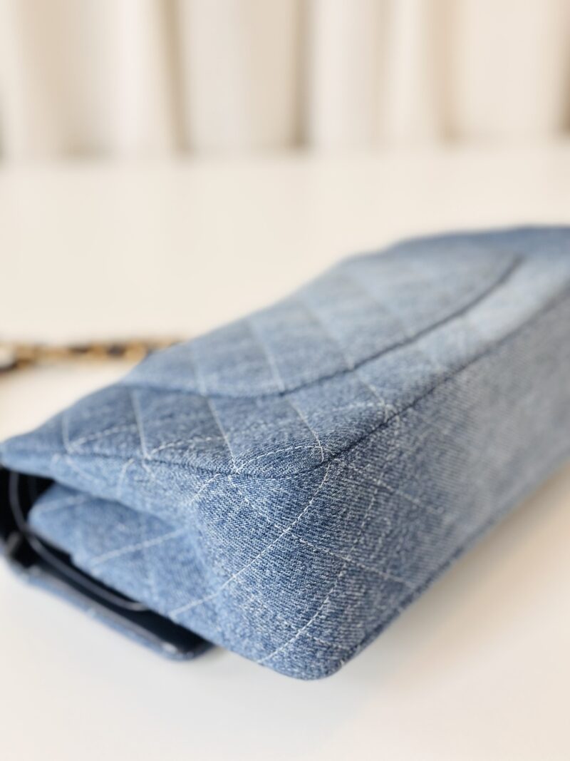 Chanel classic double flap bag denim - Image 8