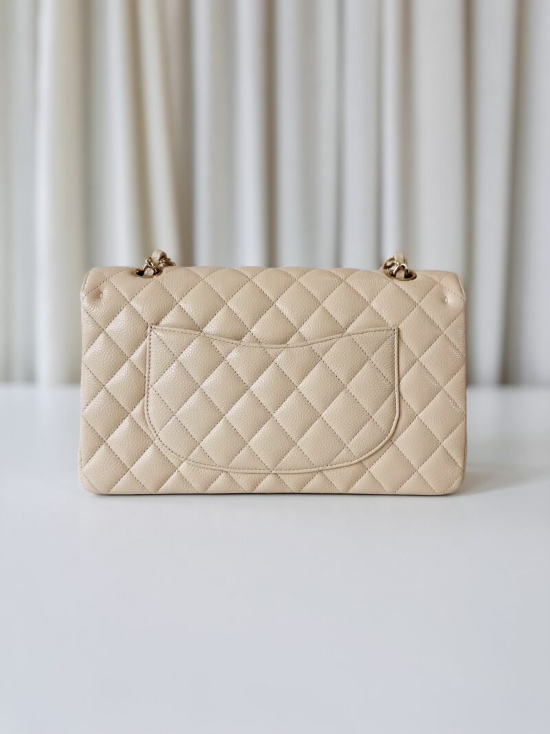 Chanel classic medium double flap bag beige - Image 3