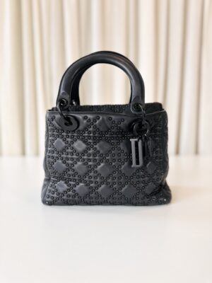 Lady Dior medium black studs
