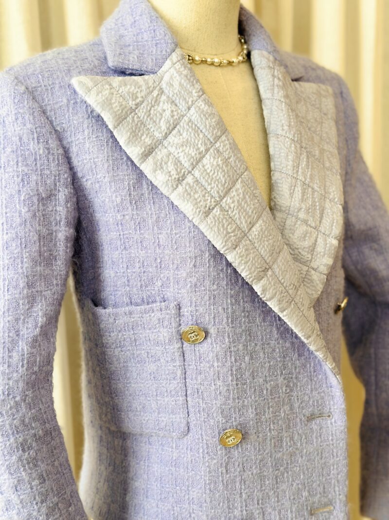 Chanel tweed jacket purple - Image 3