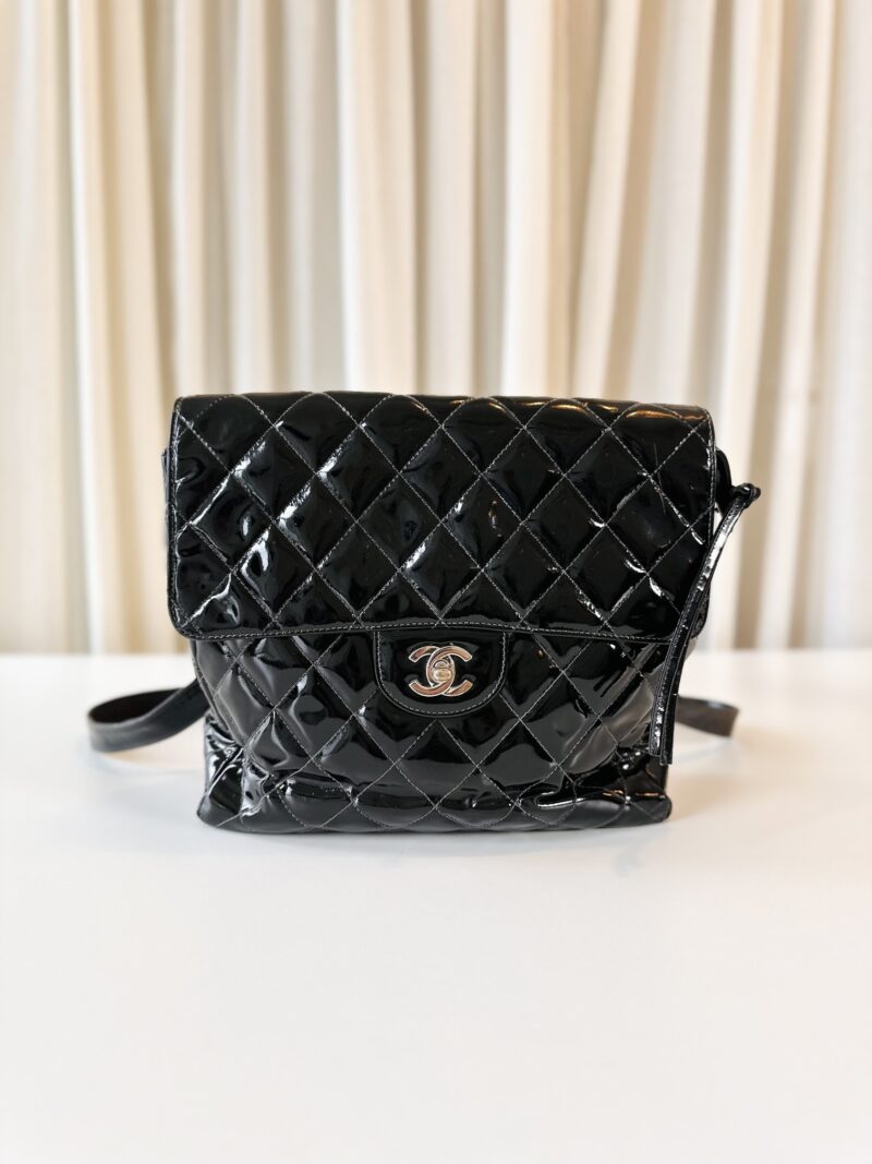 Chanel patent backpack