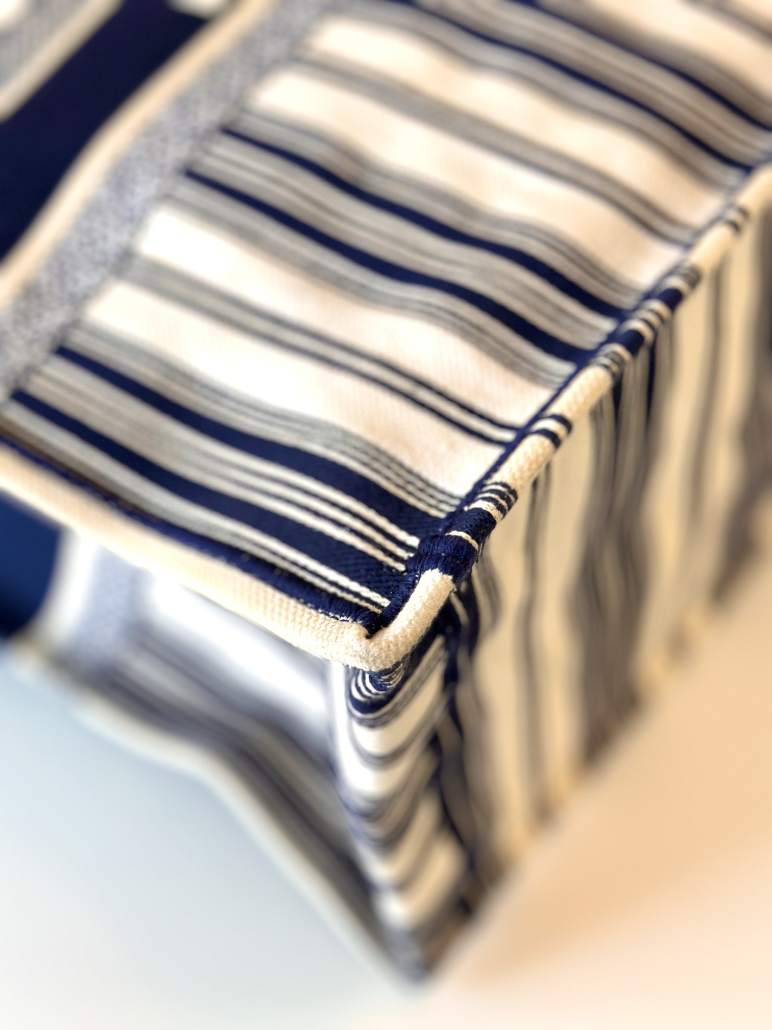 Dior booktote Navy white - Image 8