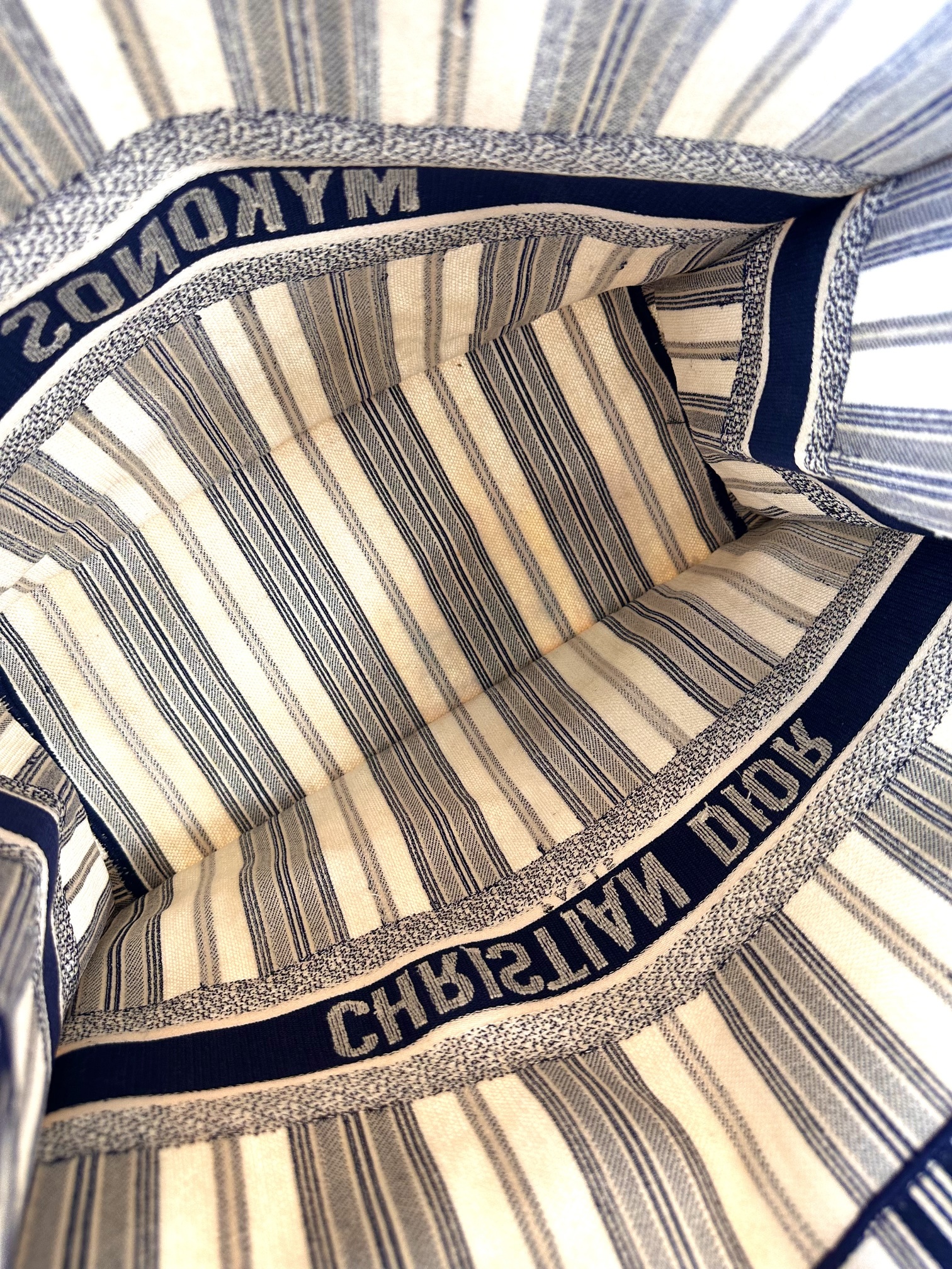 Dior booktote Navy white - Image 10