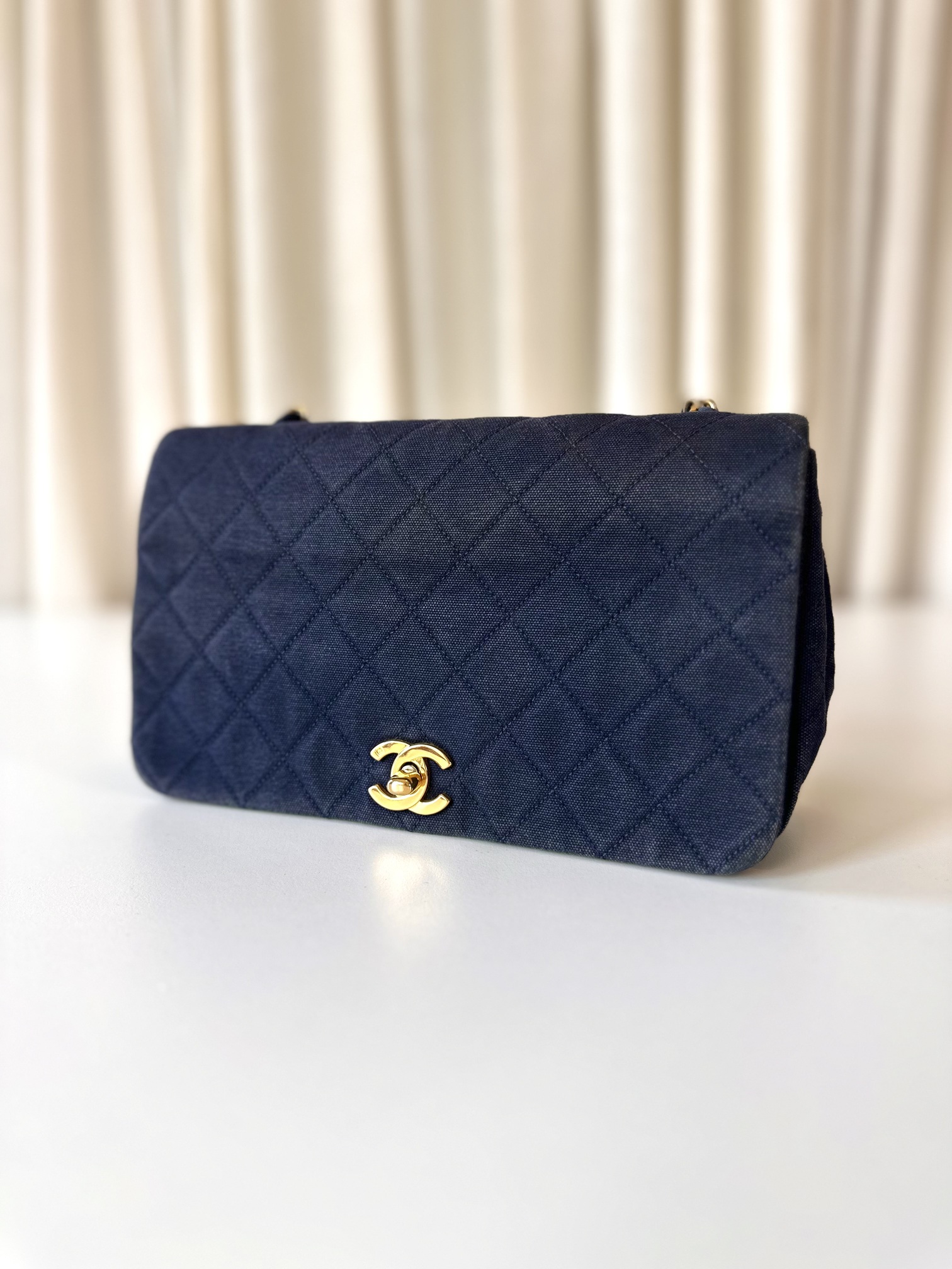 Chanel fabric full flap bag - Image 2