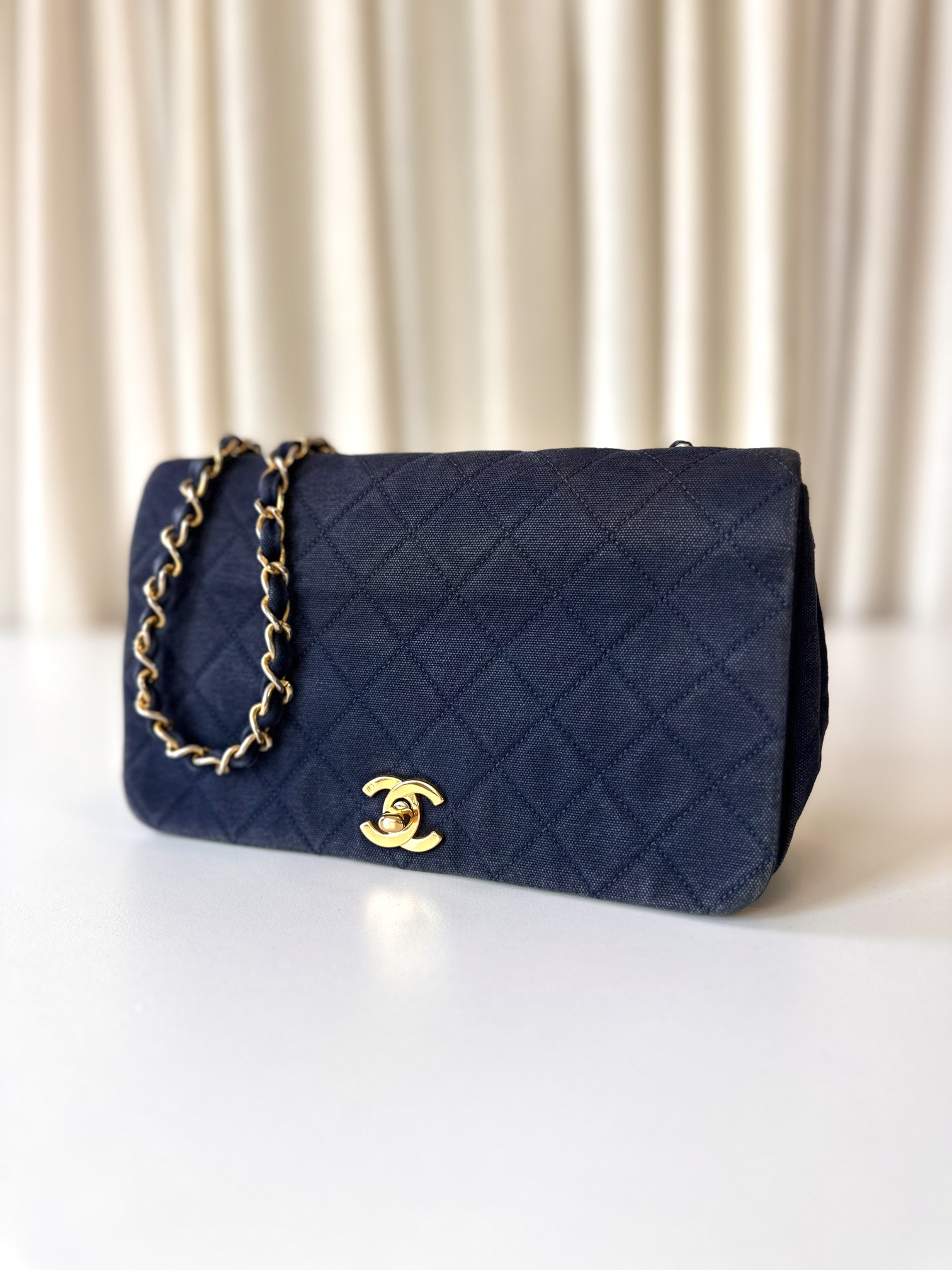 Chanel fabric full flap bag - Image 3
