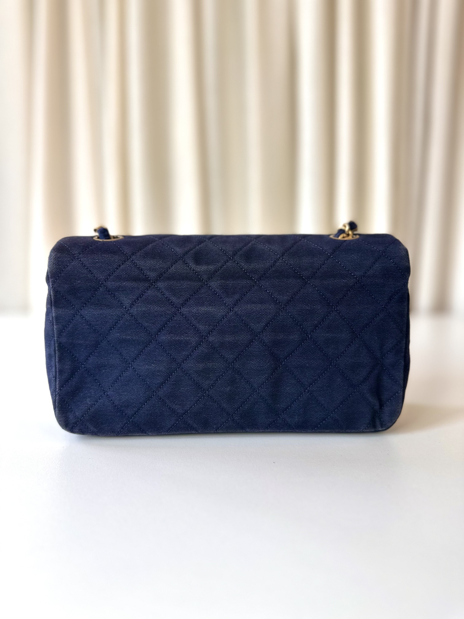 Chanel fabric full flap bag - Image 5