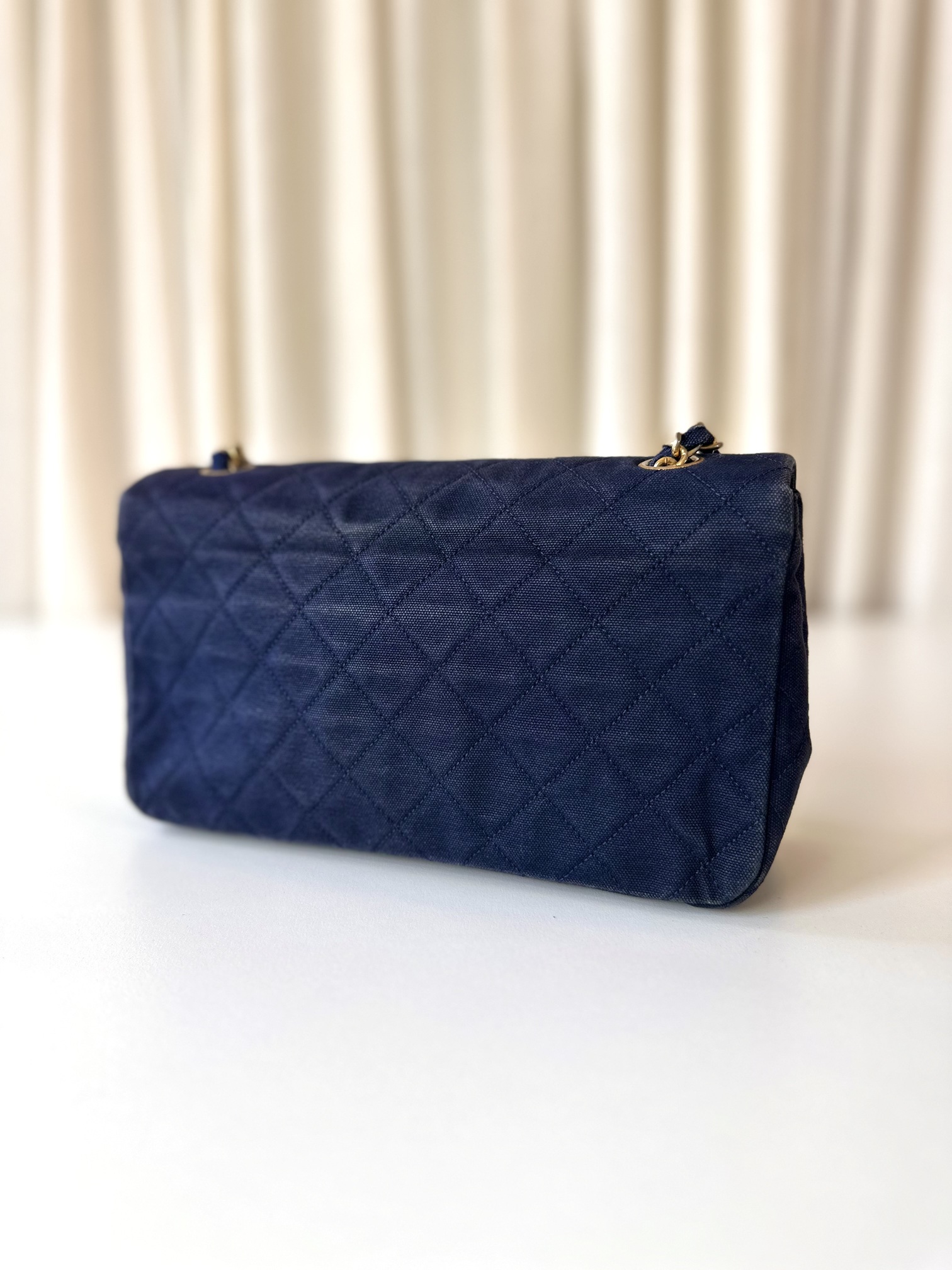 Chanel fabric full flap bag - Image 6