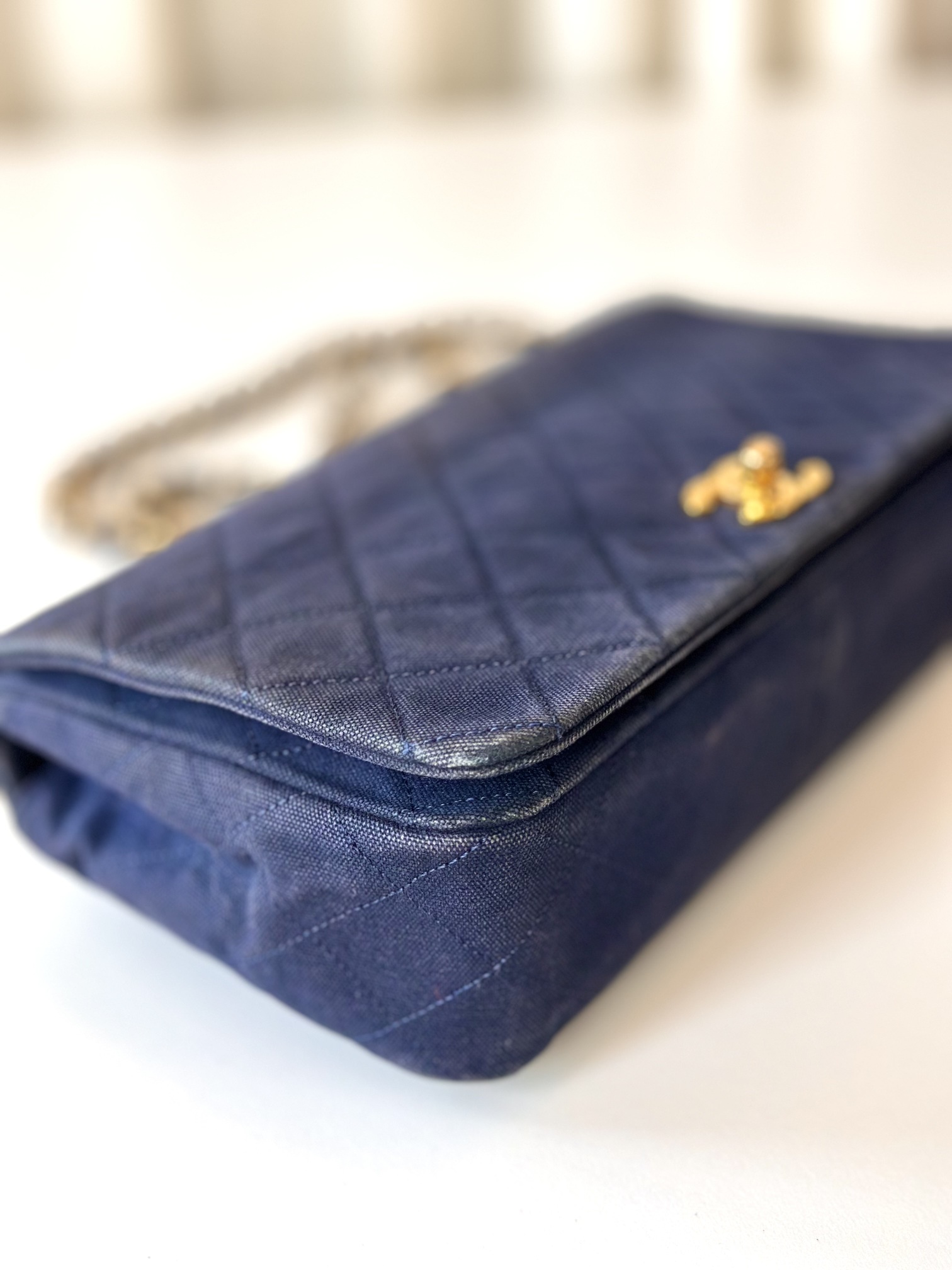 Chanel fabric full flap bag - Image 8