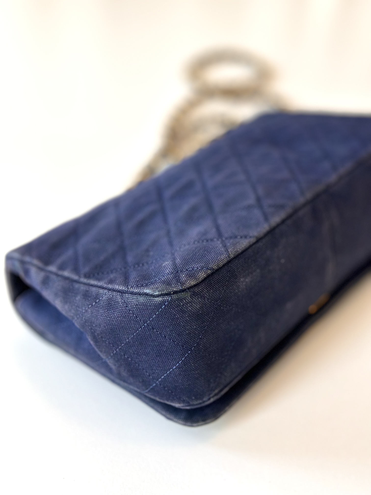 Chanel fabric full flap bag - Image 10