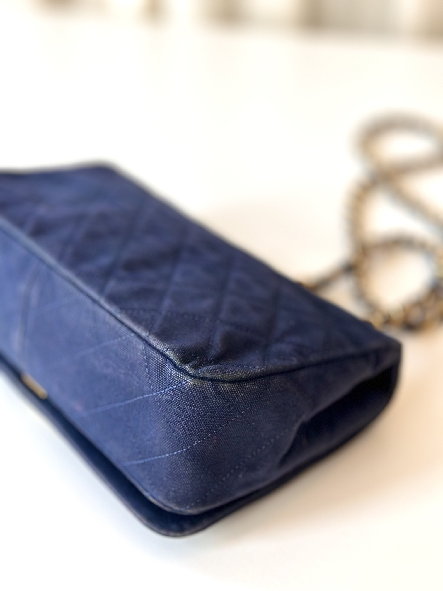 Chanel fabric full flap bag - Image 11