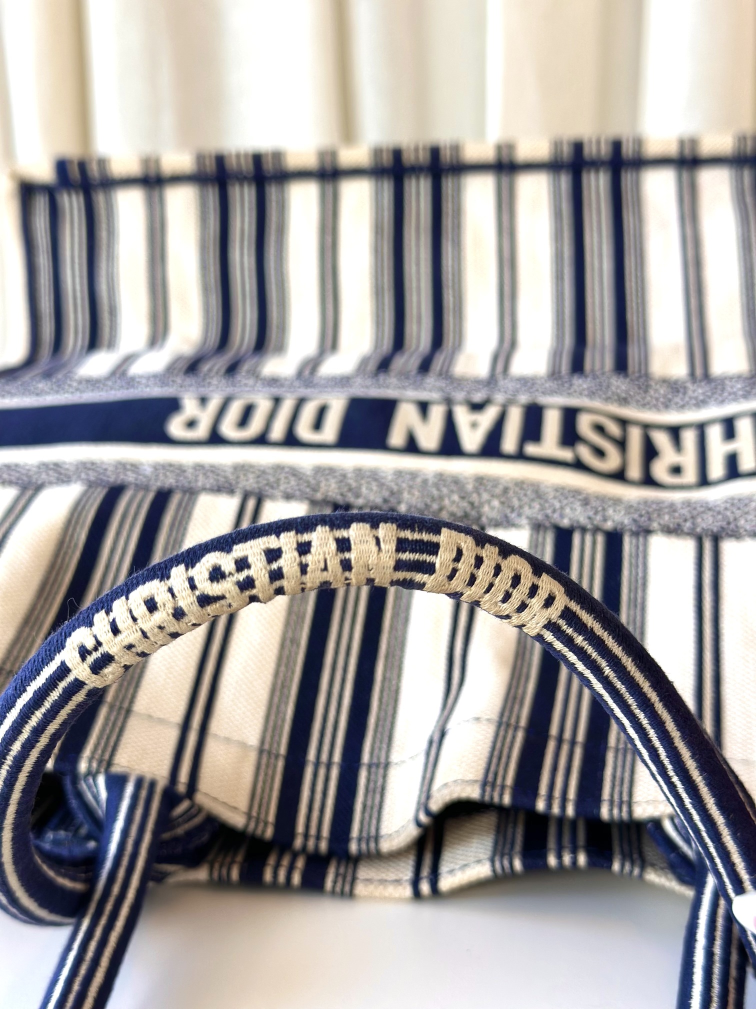 Dior booktote Navy white - Image 12