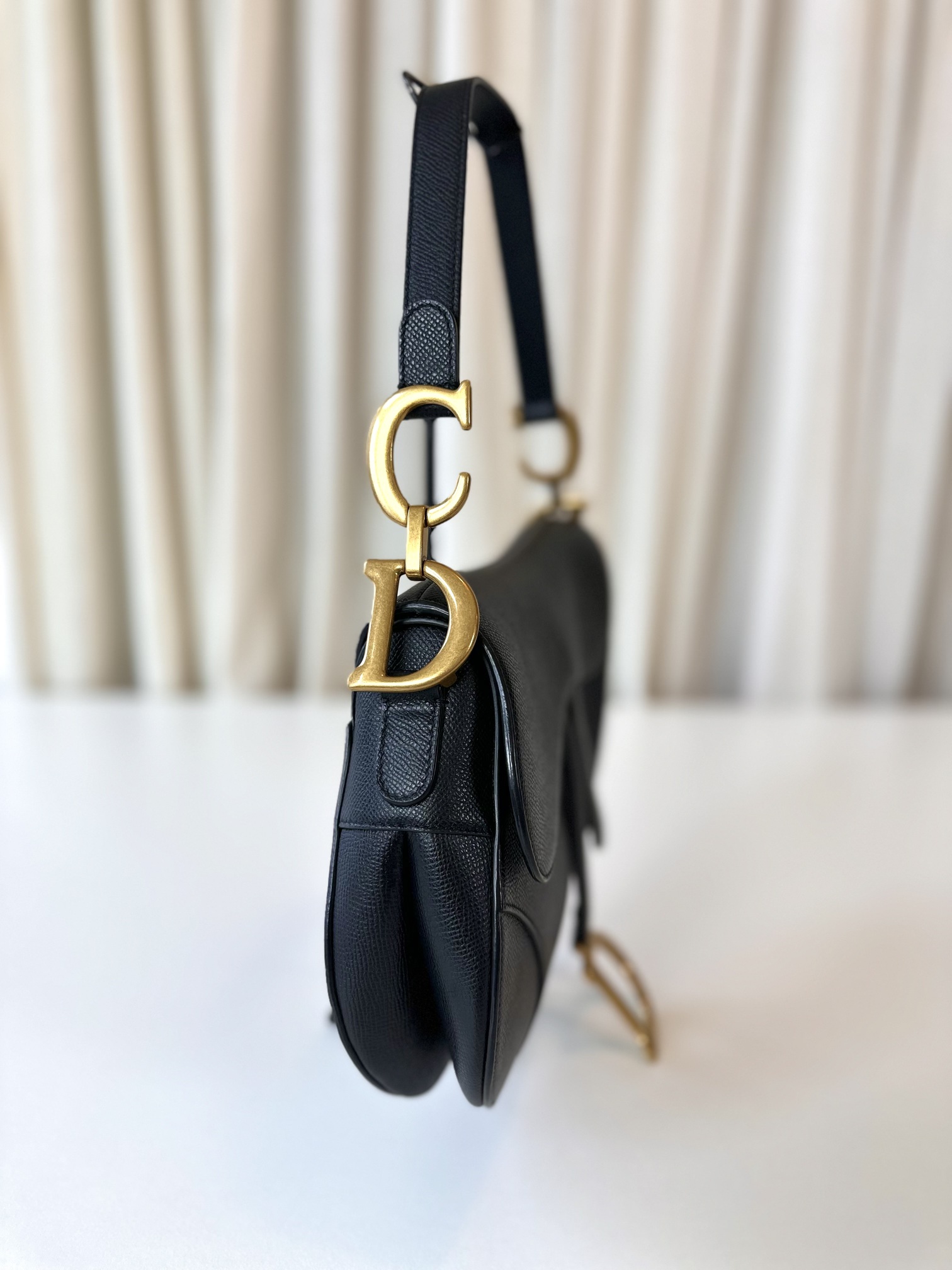 Dior black saddle bag medium - Image 4