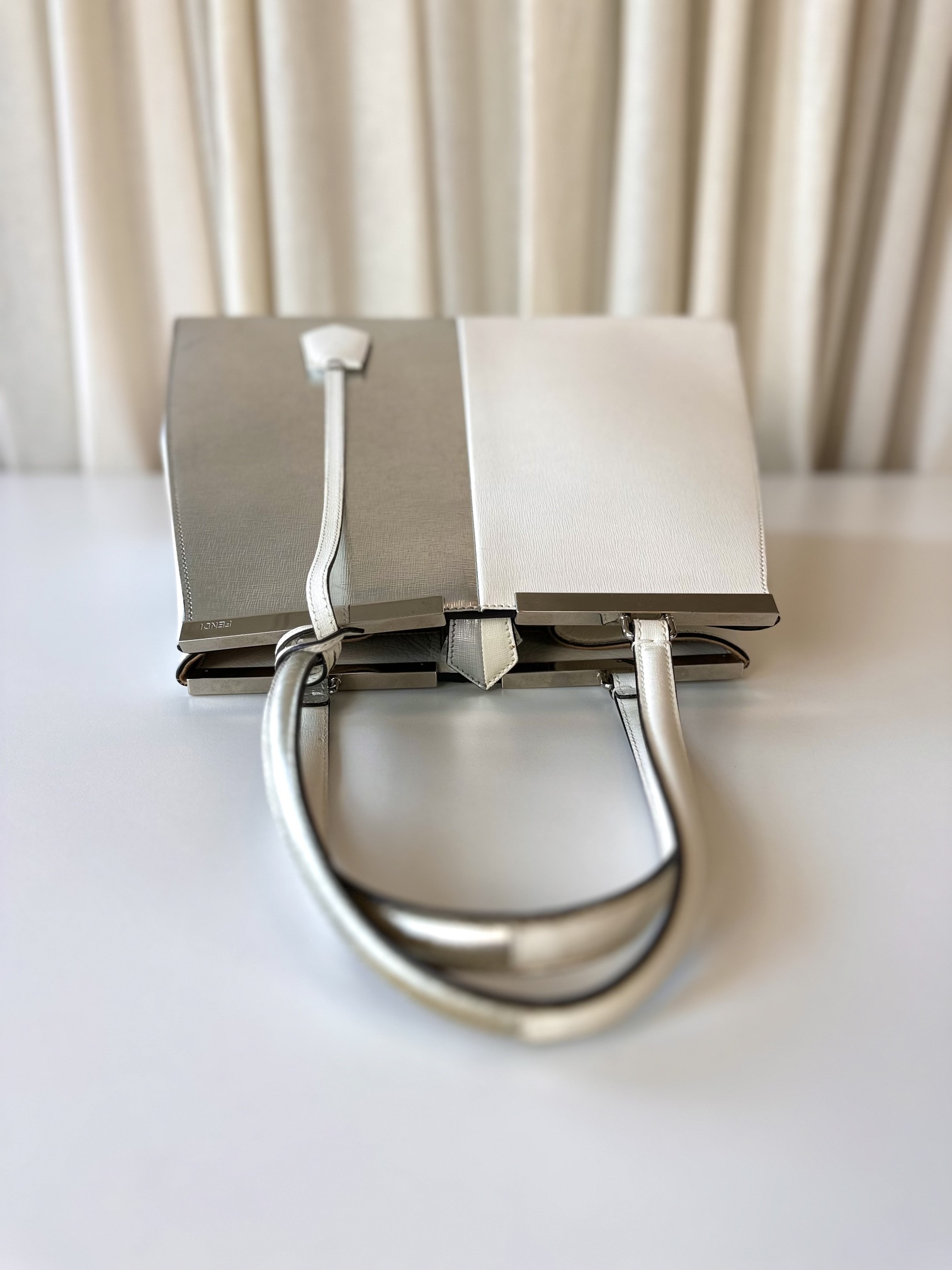 Fendi silver handbag - Image 5